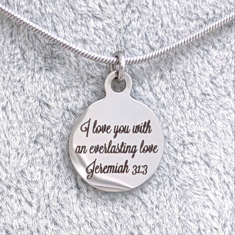 Christian Bible Verse Scripture Necklace